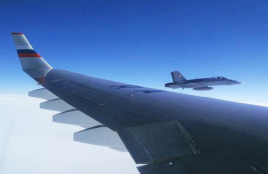 Swiss fighters accompany aircraft with Russian delegation en route to Peru