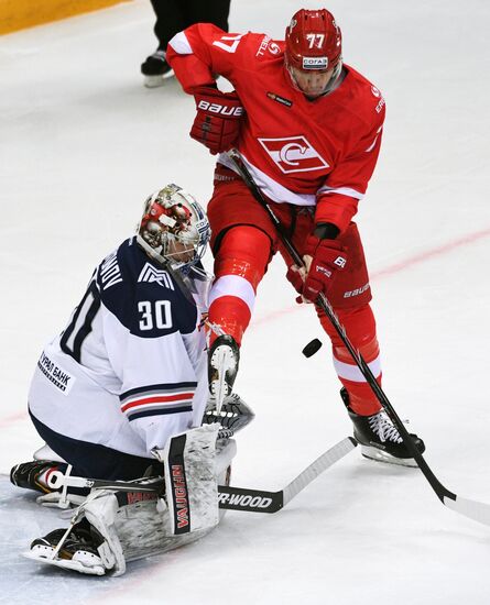 Ice hockey. Kontinental Hockey League. Spartak vs. Metallurg (Magnitogorsk)