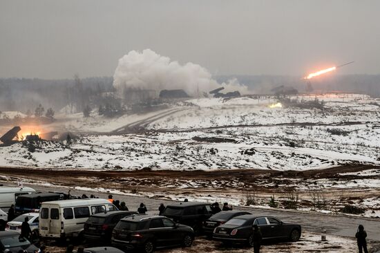 Day of Missile Forces and Artillery at Luga training ground, Leningrad Region