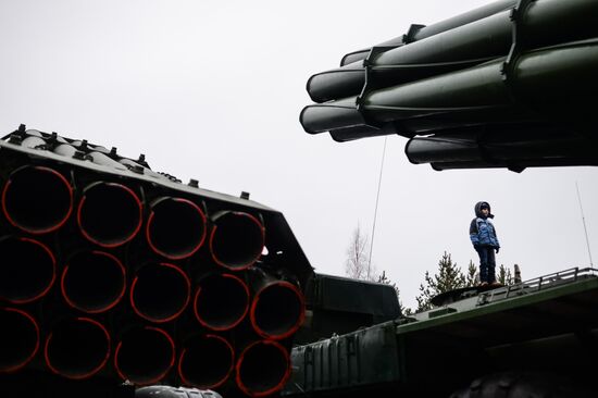 Day of Missile Forces and Artillery at Luga training ground, Leningrad Region
