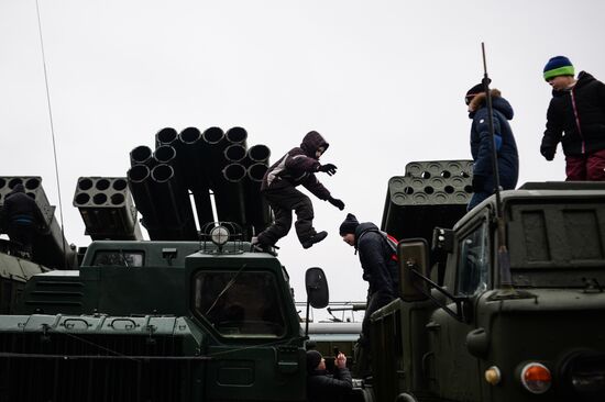 Day of Missile Forces and Artillery at Luga training ground, Leningrad Region