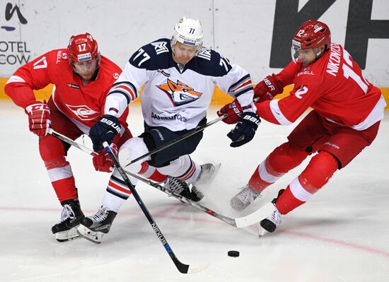 Ice hockey. Kontinental Hockey League. Spartak vs. Metallurg (Magnitogorsk)