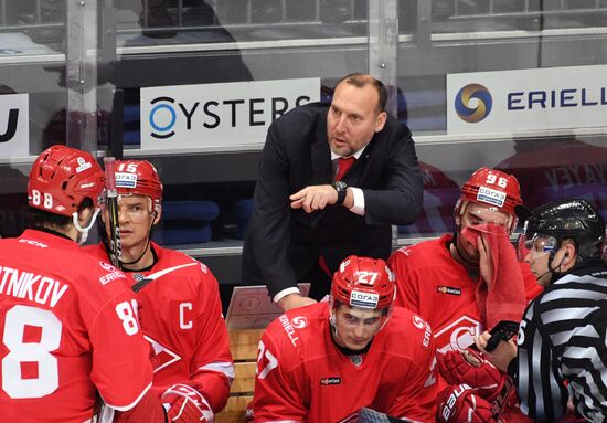 Ice hockey. Kontinental Hockey League. Spartak vs. Metallurg (Magnitogorsk)
