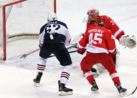 Ice hockey. Kontinental Hockey League. Spartak vs. Metallurg (Magnitogorsk)