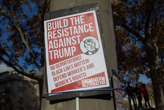 Demonstrations against Trump in Paris