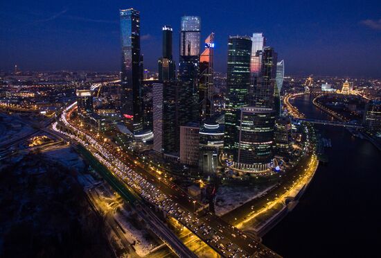 A view of Moscow City international business center