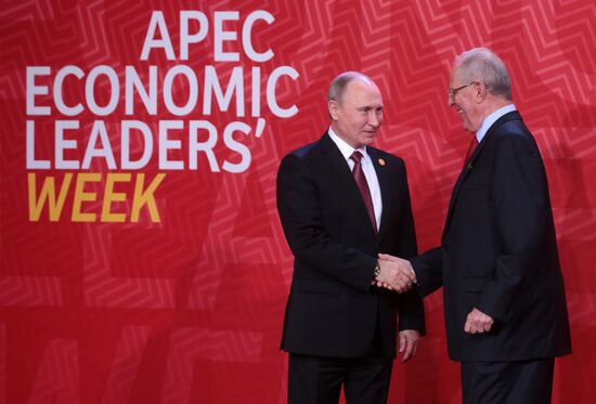 Presient Putin at APEC Summit in Peru. Day Two