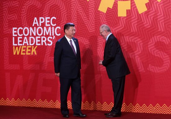 Presient Putin at APEC Summit in Peru. Day Two