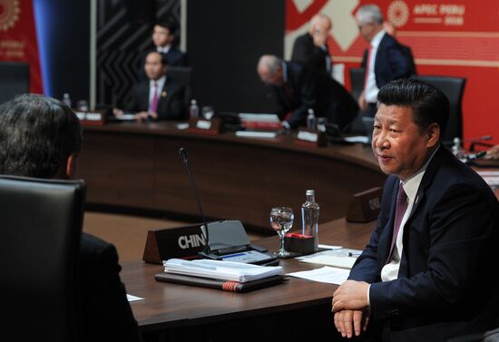 Presient Putin at APEC Summit in Peru. Day Two