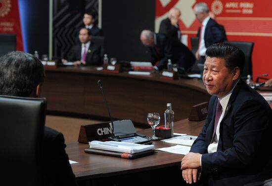 Presient Putin at APEC Summit in Peru. Day Two