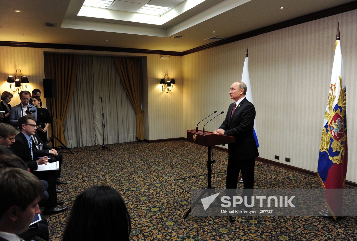 Russian President Vladimir Putin at APEC summit in Peru. Day Two