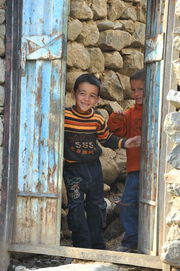 Young residents of Bagram