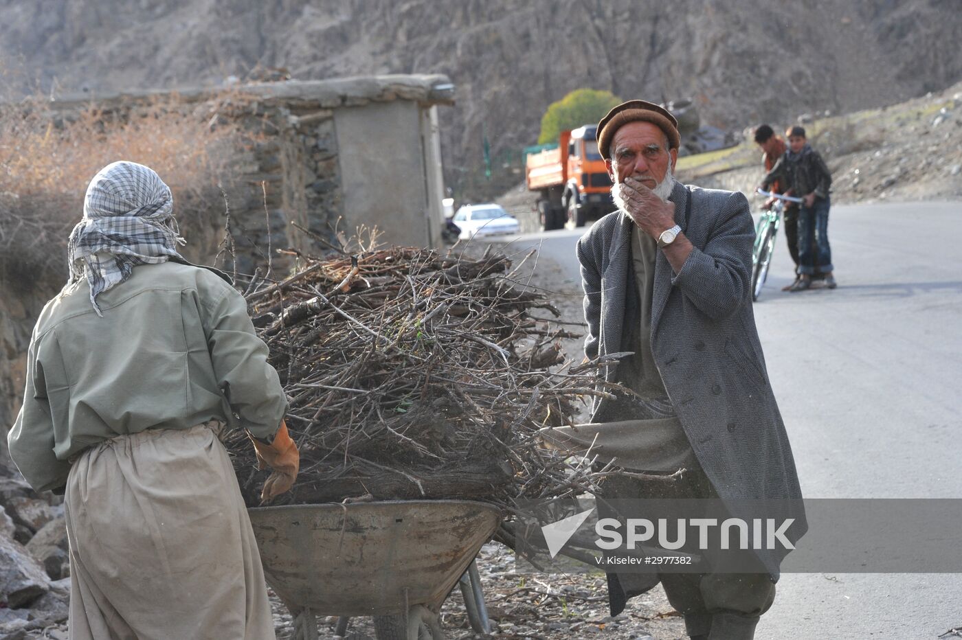 Gathering brushwood in Panjshir Province