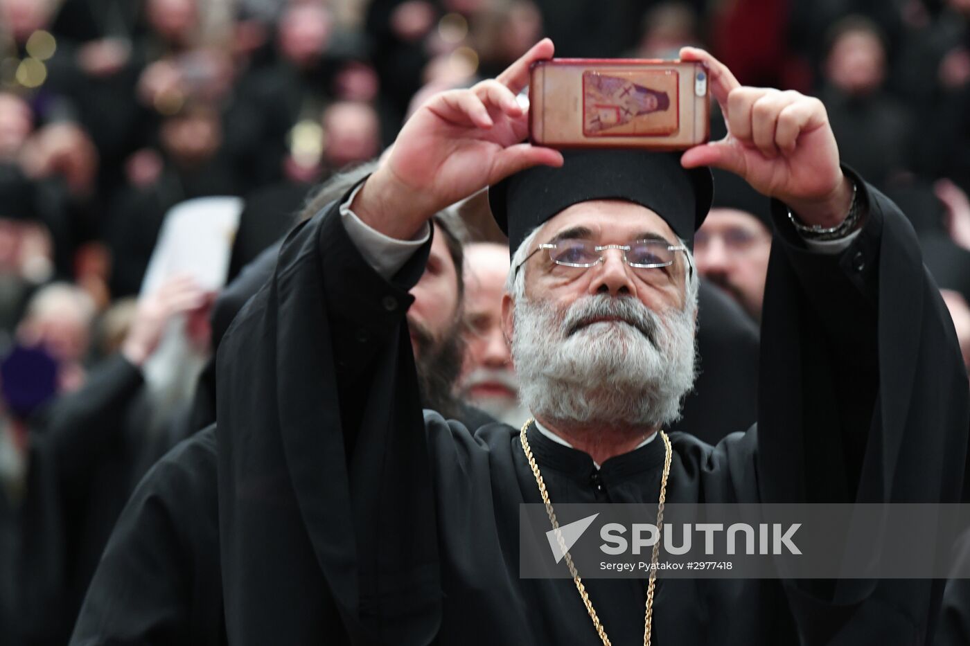 Celebrating 70th birthday of Patriarch Kirill of Moscow and All Russia