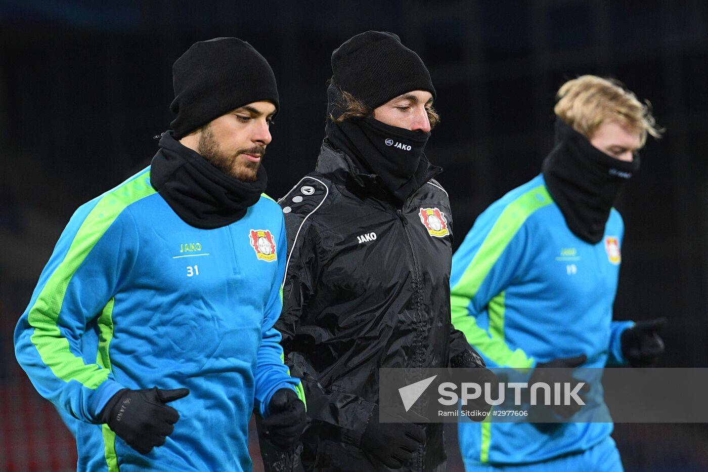 UEFA Champions League. FC Bayer holds training session