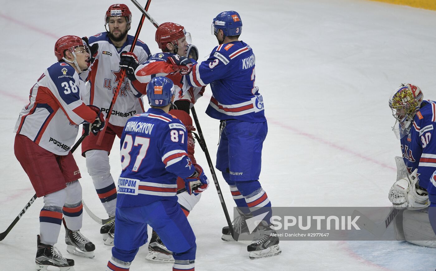 Ice hockey. KHL. SKA vs. CSKA