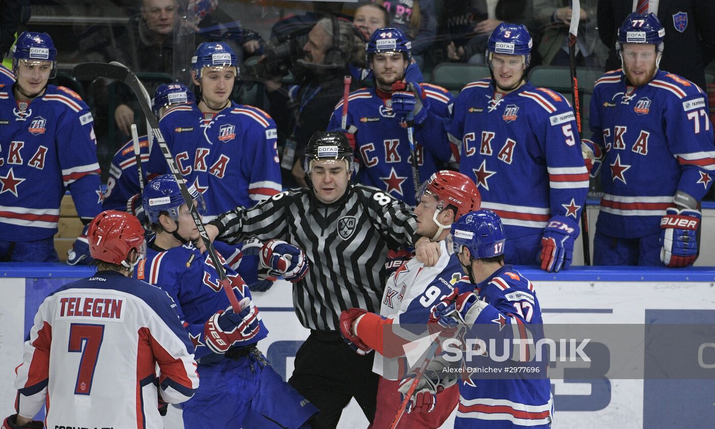 Ice hockey. KHL. SKA vs. CSKA