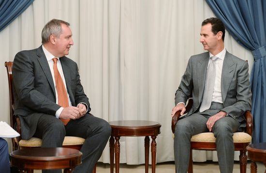 Deputy Russian Prime Minister Dmitry Rogozin visits Syria