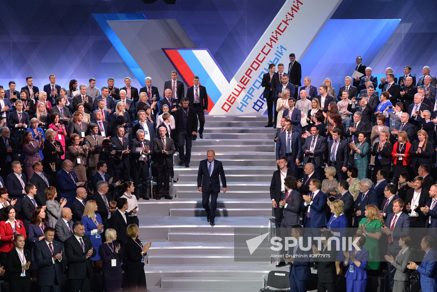 Russian President Vladimir Putin attends concluding meeting of Russian Popular Front’s interregional forum