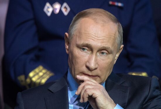 Russian President Vladimir Putin attends concluding meeting of Russian Popular Front’s interregional forum
