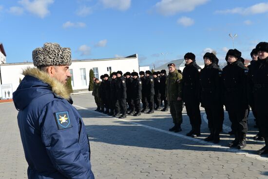 Conscription service in Grozny