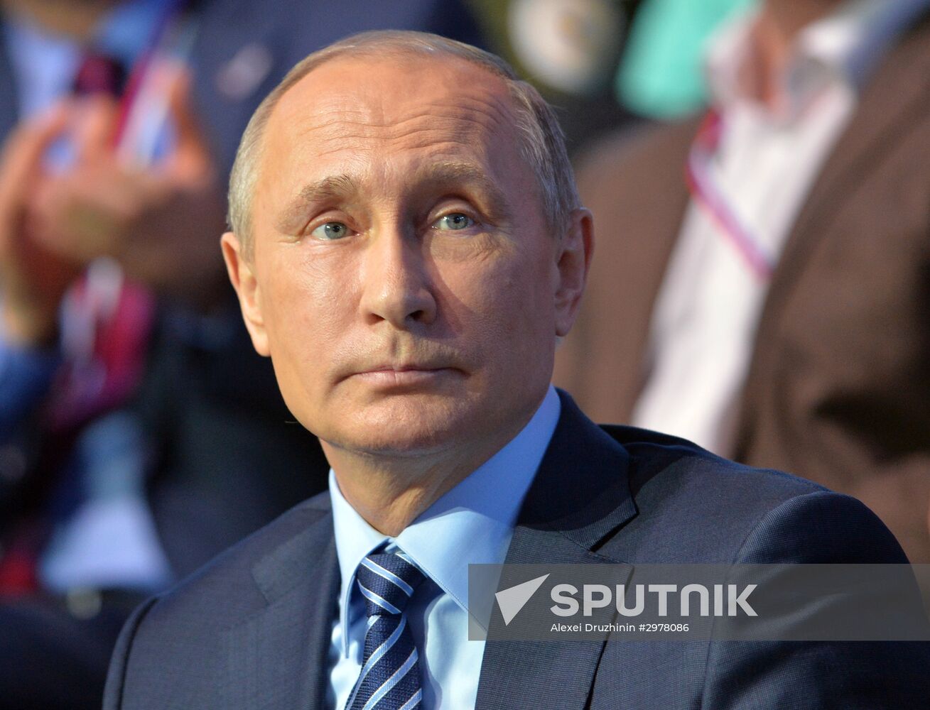 Russian President Vladimir Putin attends concluding meeting of Russian Popular Front’s interregional forum