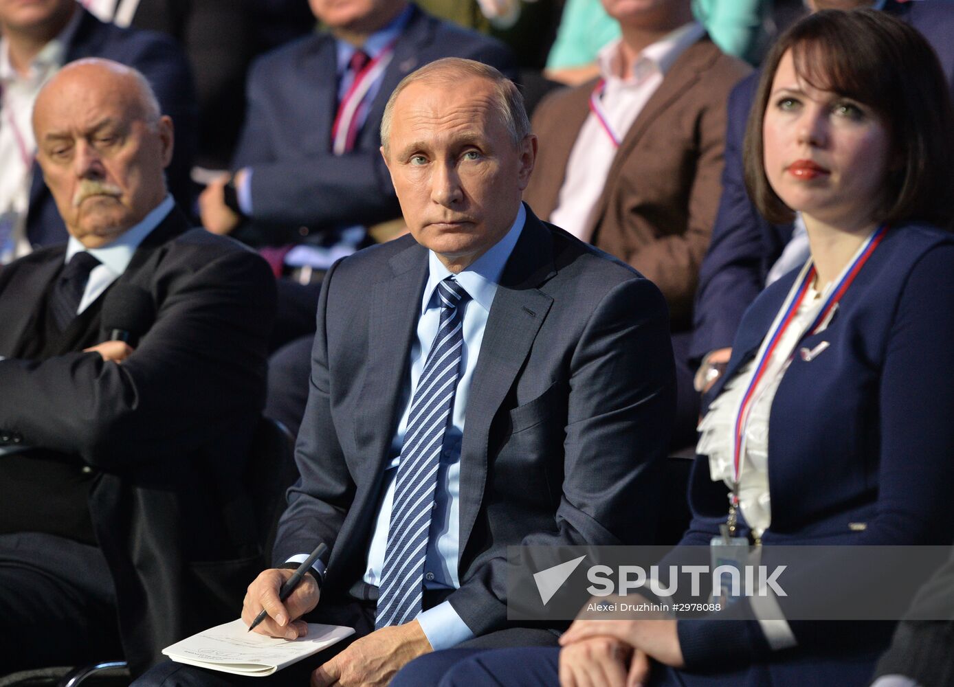 Russian President Vladimir Putin attends concluding meeting of Russian Popular Front’s interregional forum