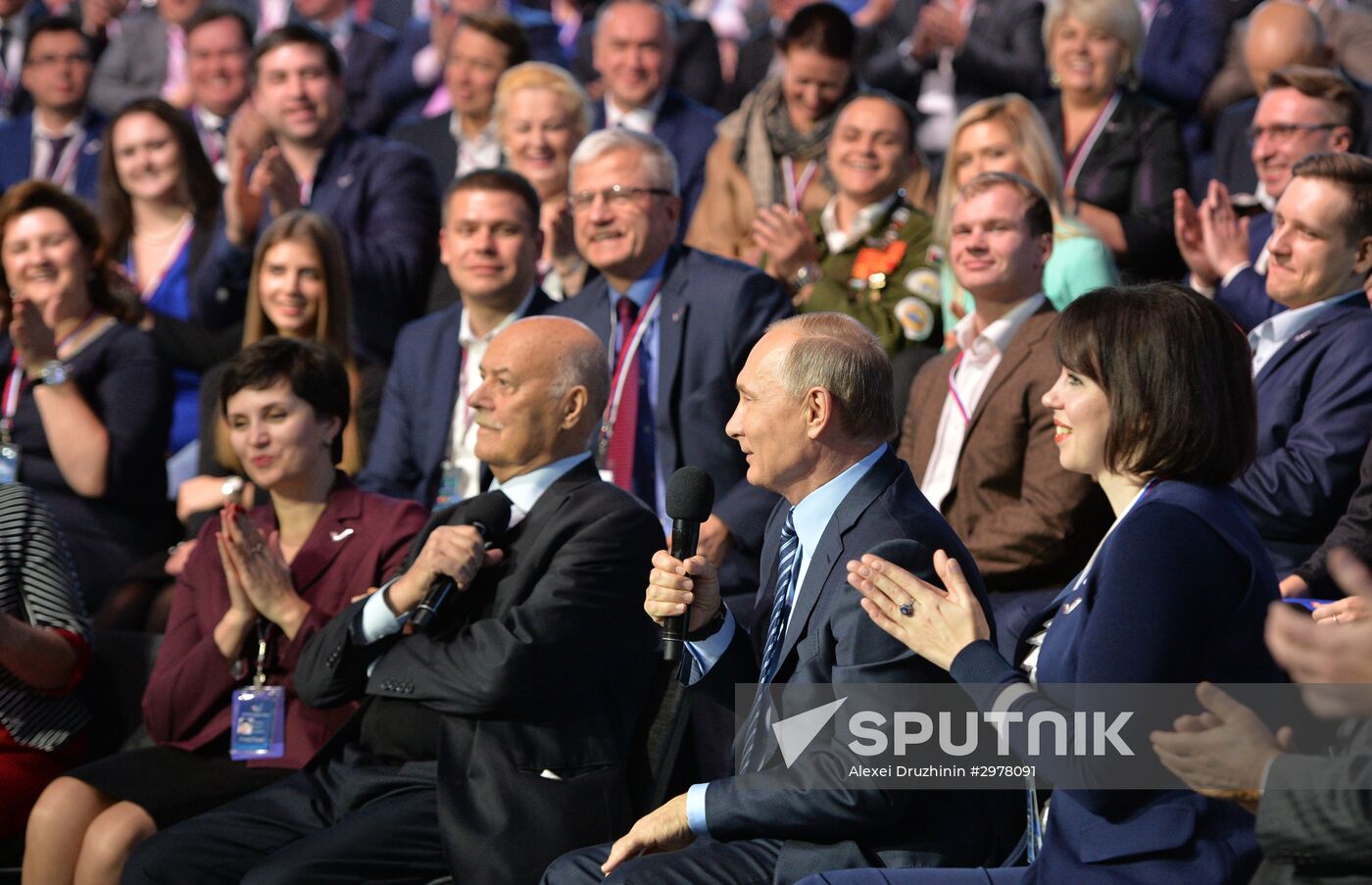 Russian President Vladimir Putin attends concluding meeting of Russian Popular Front’s interregional forum
