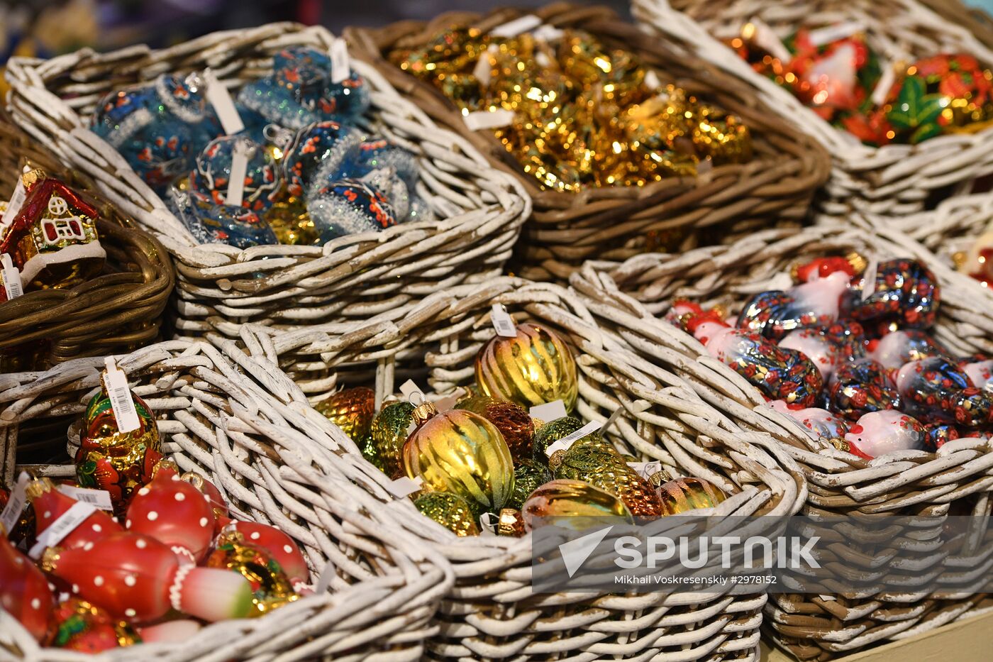 Christmas decorations at GUM department store
