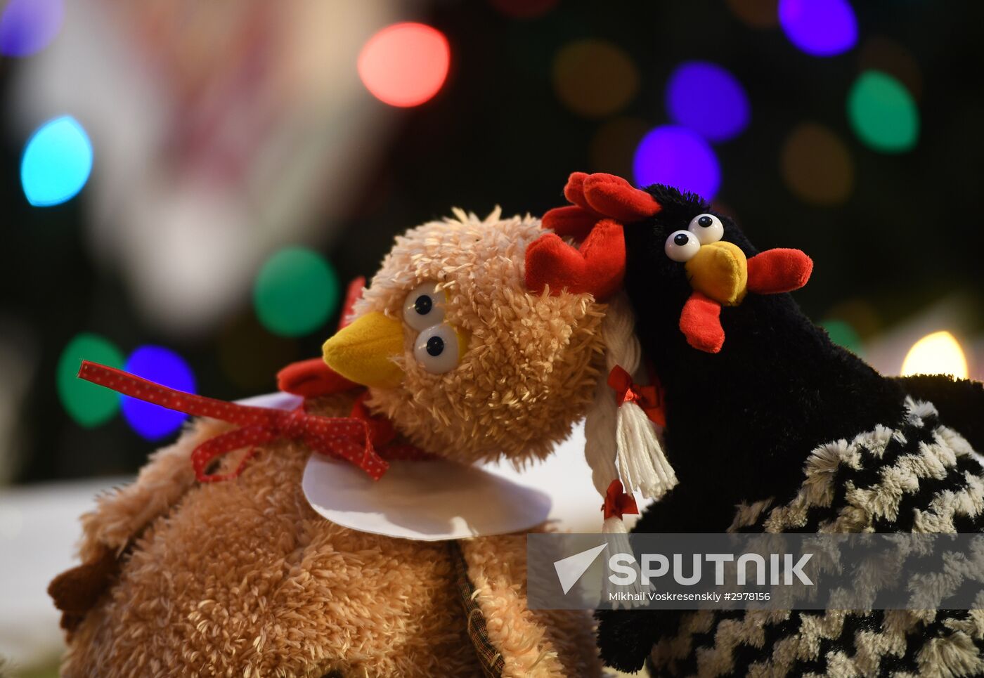 Christmas decorations at GUM department store