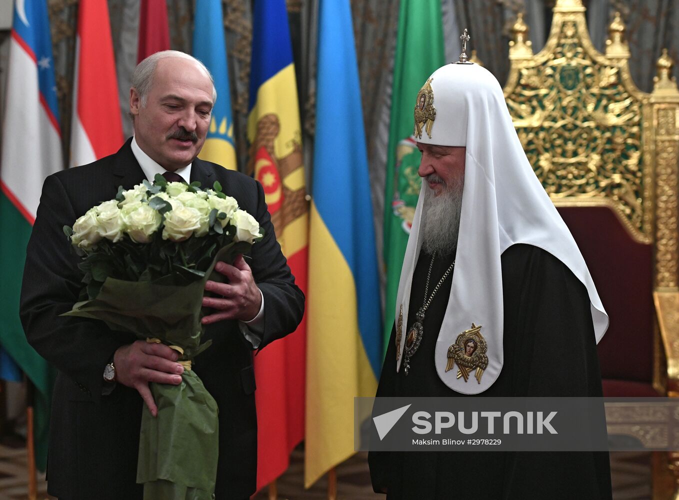 President Putin, Prime Minister Medvedev and Belarusian President Lukashenko wish happy birthday to Patriarch Kirill