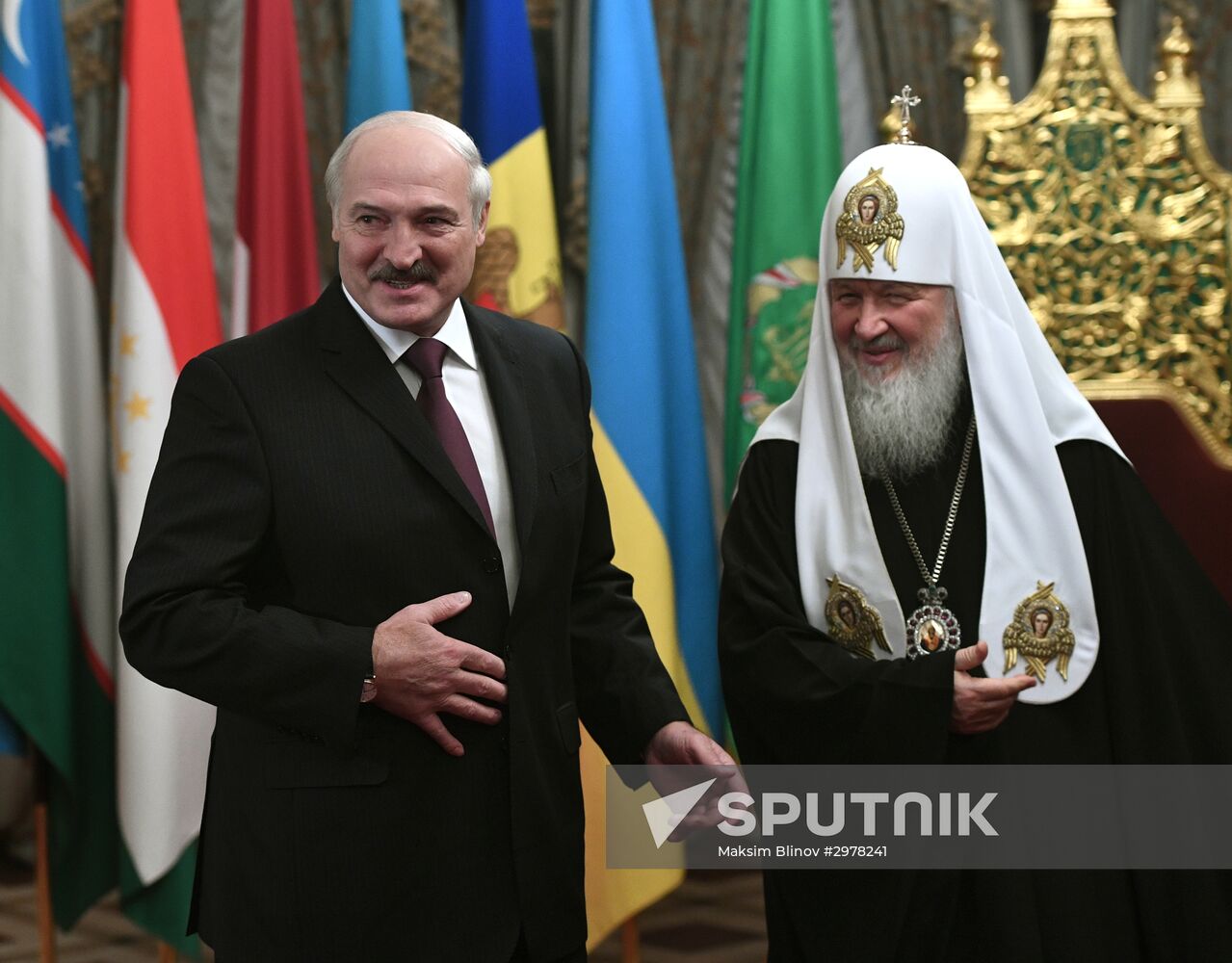 President Vladimir Putin, Prime Minister Medvedev and President of Belarus Alexander Lukashenko wished Patriarch Kirill happy birthday