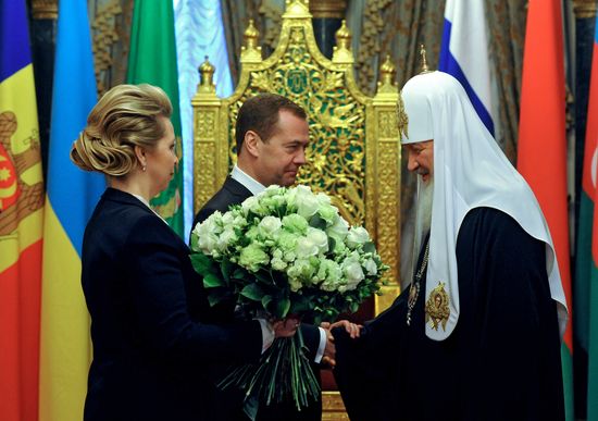 President Putin, Prime Minister Medvedev and Belarusian President Lukashenko wish happy birthday to Patriarch Kirill