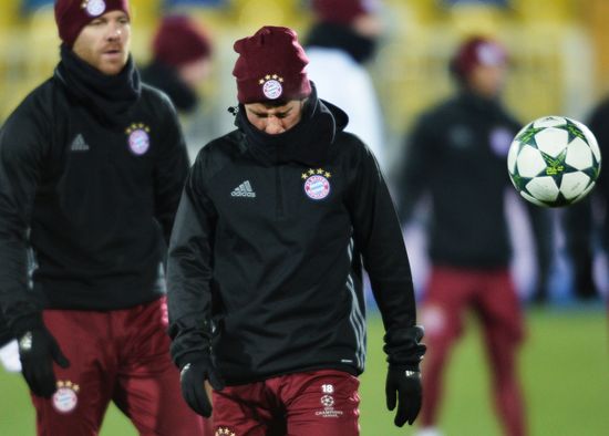 Football. Champions League. Bavaria's training session