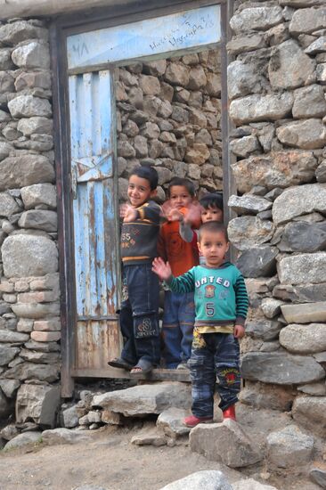 Young residents of Bagram