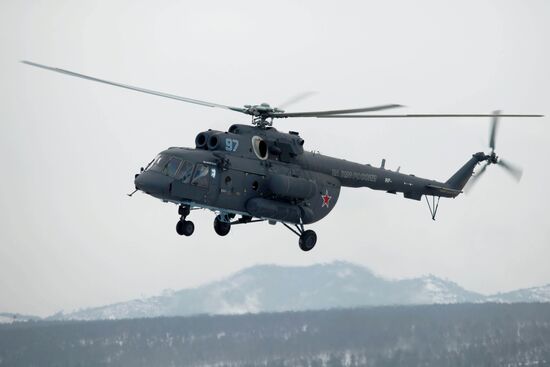 Russian Navy's naval aviation receives first Arctic helicopter Mig Mi-8AMTSh-VA