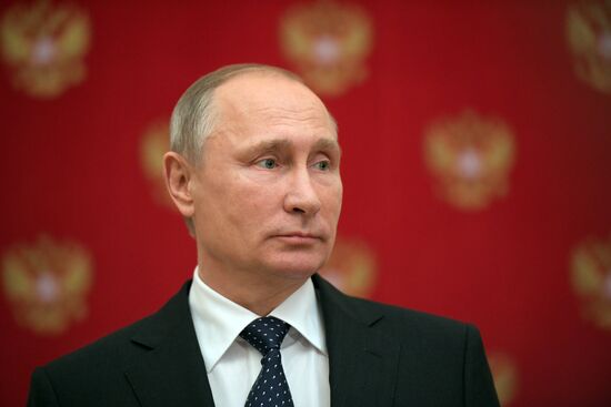 President Vladimir Putin answers media questions
