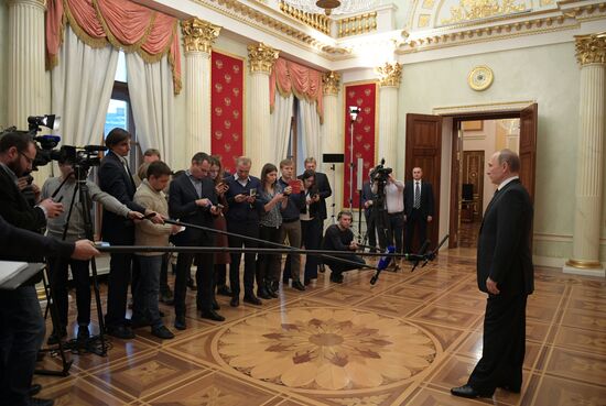 President Vladimir Putin answers media questions