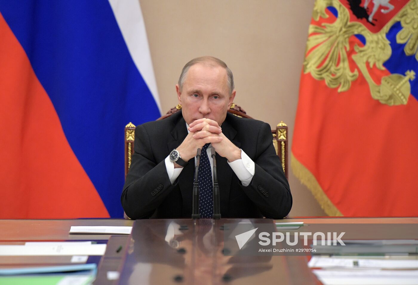 President Vladimir Putin holds meeting with Government members