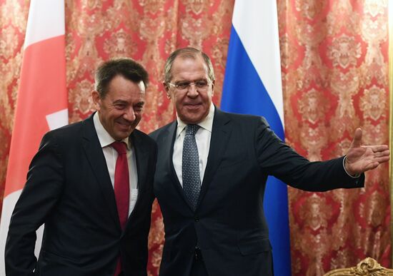 Russian Foreign Minister Sergey Lavrov meets with Peter Maurer, president of the International Committee of the Red Cross