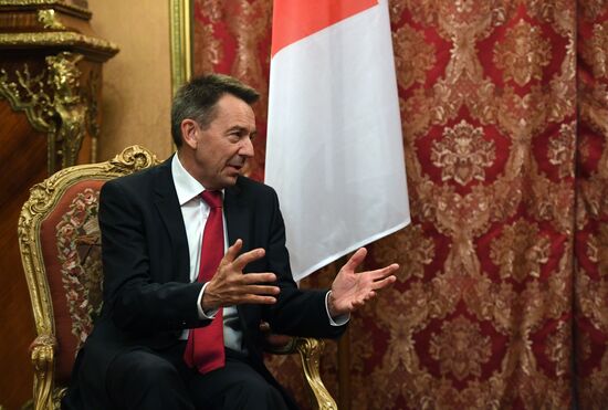 Russian Foreign Minister Sergey Lavrov meets with Peter Maurer, president of the International Committee of the Red Cross
