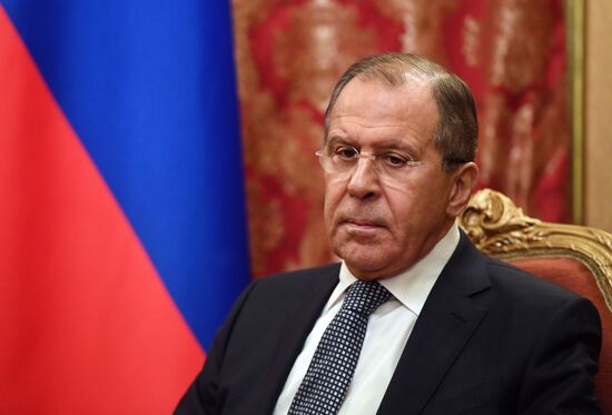 Russian Foreign Minister Sergey Lavrov meets with Peter Maurer, president of the International Committee of the Red Cross