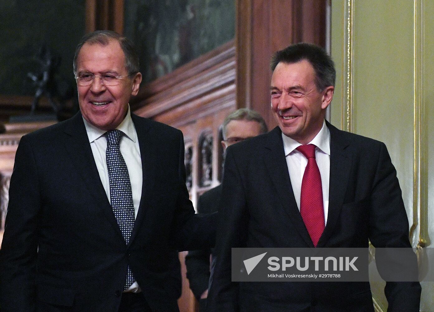 Russian Foreign Minister Sergey Lavrov meets with Peter Maurer, president of the International Committee of the Red Cross