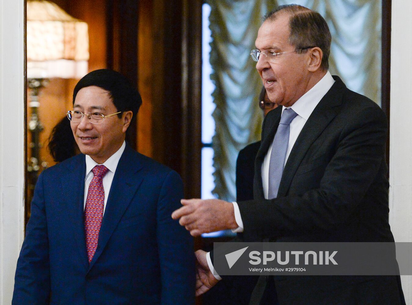 Russian Foreign Minister Sergei Lavrov meets with Foreign Minister of Vietnam Pham Binh Minh
