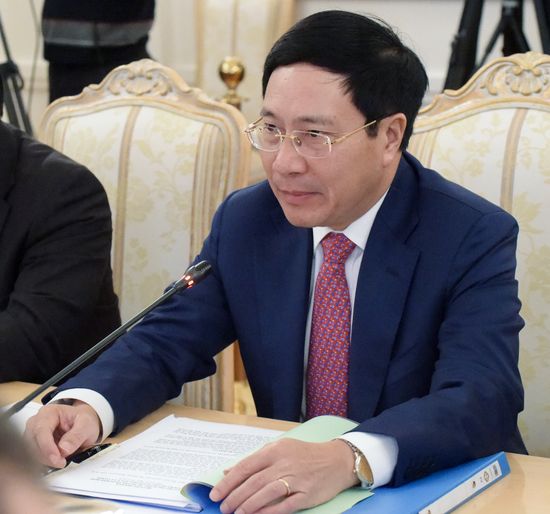 Russian Foreign Minister Sergei Lavrov meets with Foreign Minister of Vietnam Pham Binh Minh