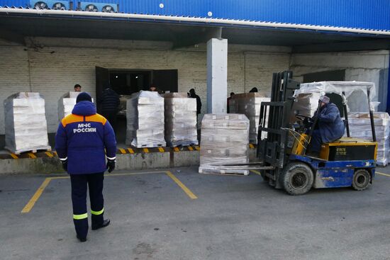 Russia's 58th humanitarian aid convoy arrives in Donetsk