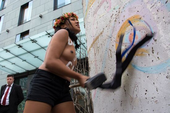 FEMEN's The Wall campaign at German embassy in Ukraine