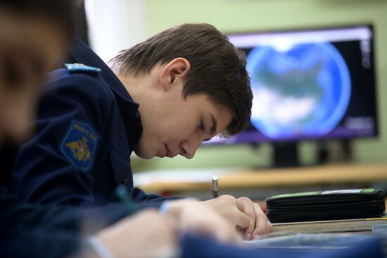 Cadet class in a school in Moscow