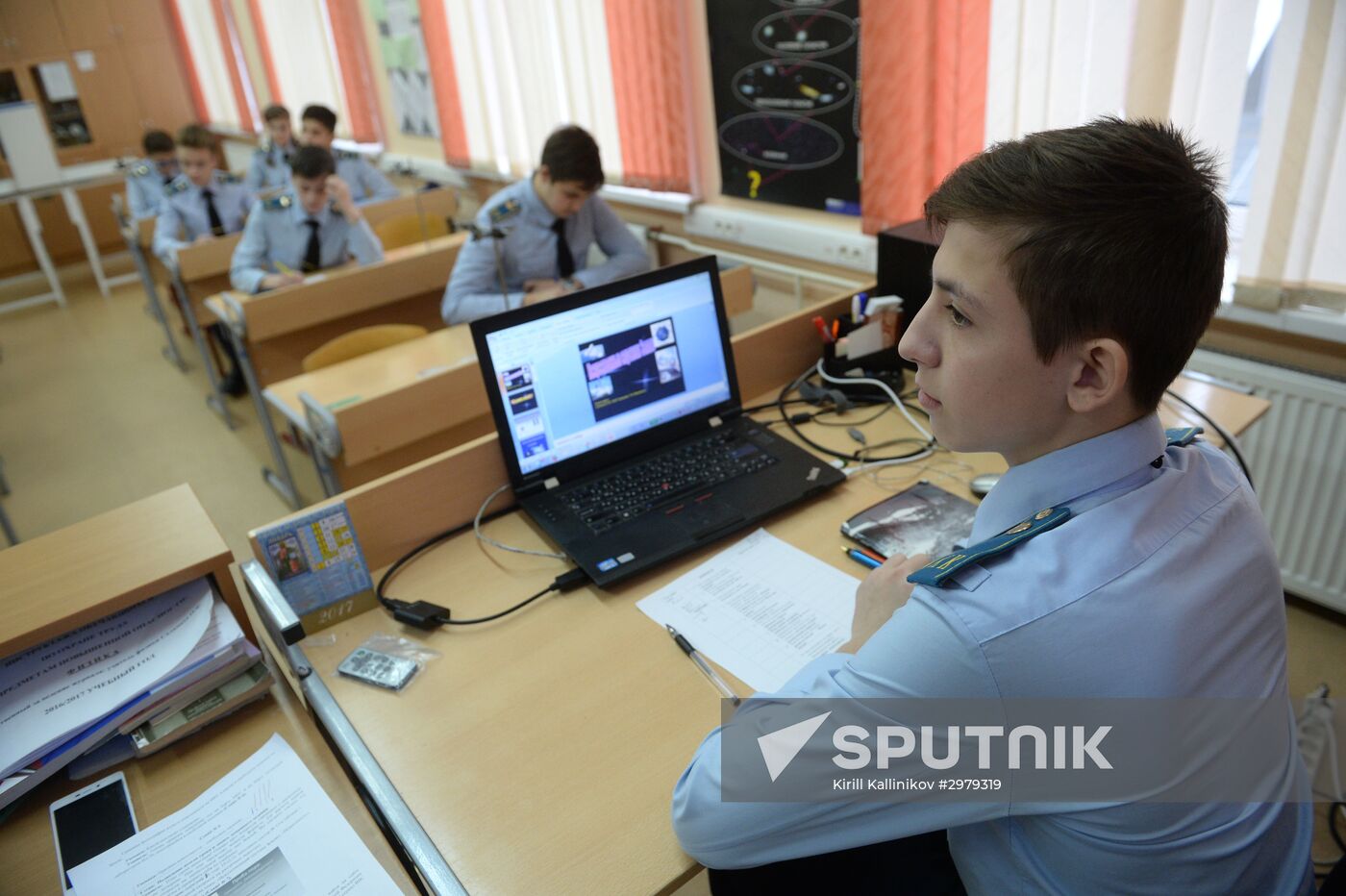 Cadet class in a school in Moscow