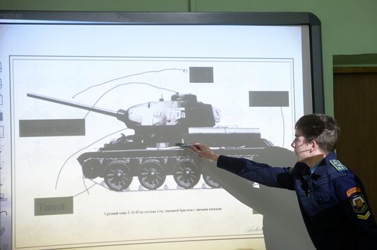 Cadet class in a school in Moscow